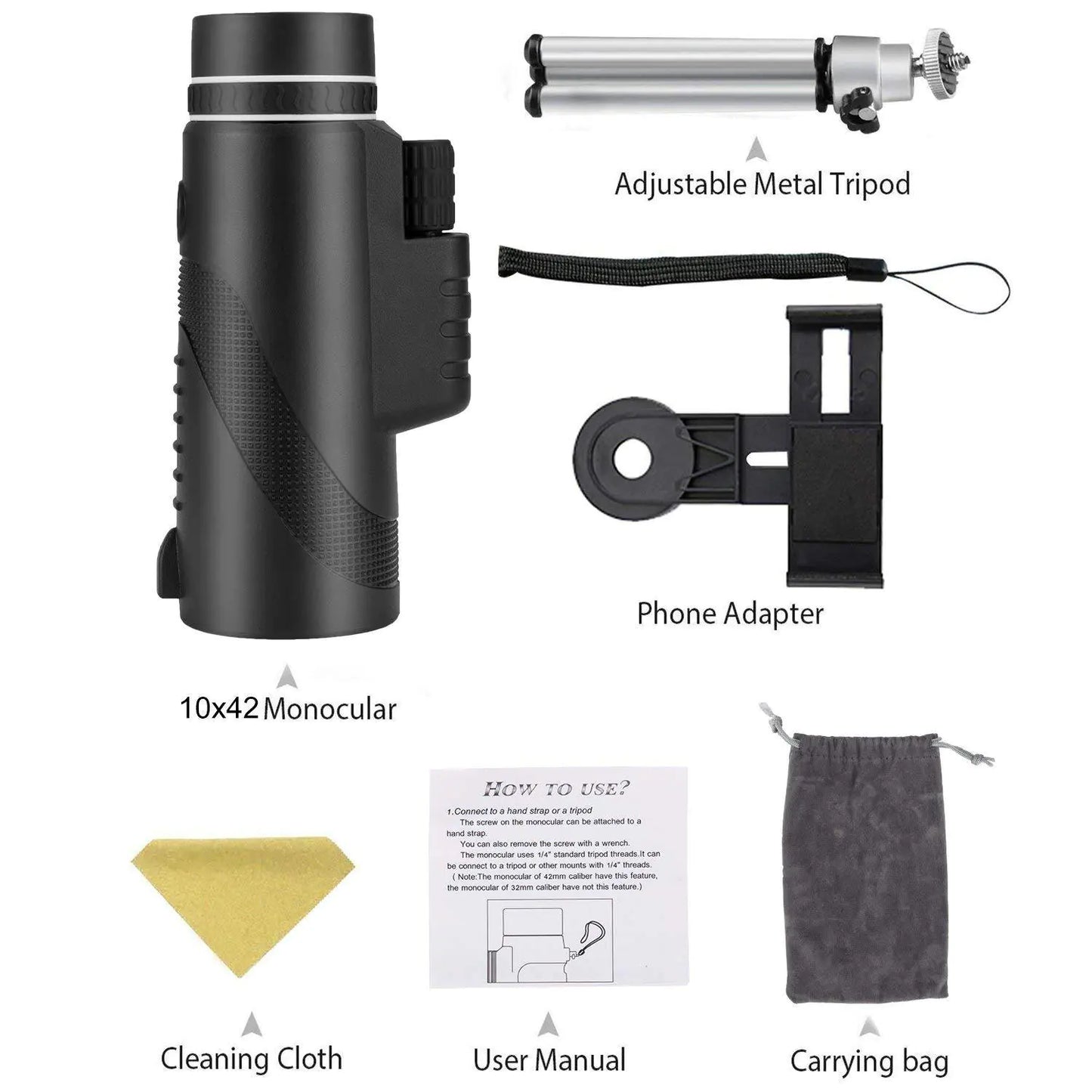 HD Optic Telescope with Smartphone Mount