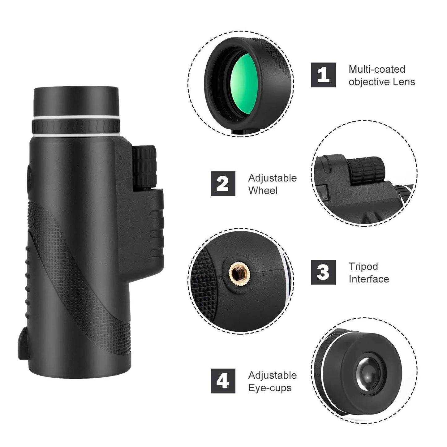 HD Optic Telescope with Smartphone Mount