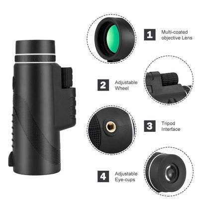 HD Optic Telescope with Smartphone Mount